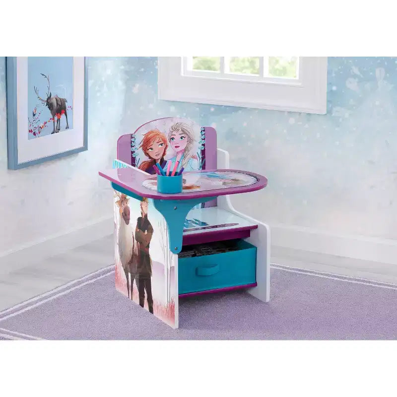 Kids' Chair Desk with Storage Bin - Disney Frozen 2