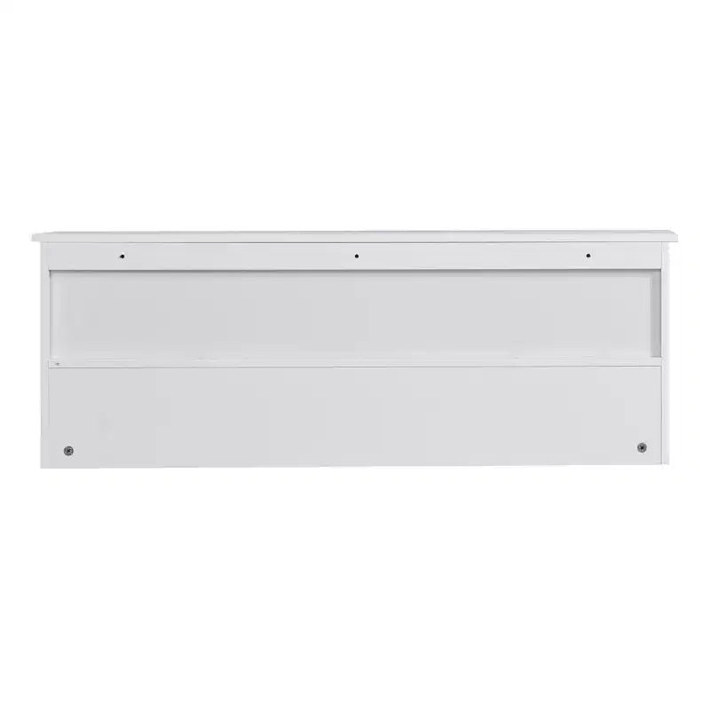 Coat Rack White Entryway Wall Mounted with 4 Dual Hooks Living Room Wooden Storage Shelf