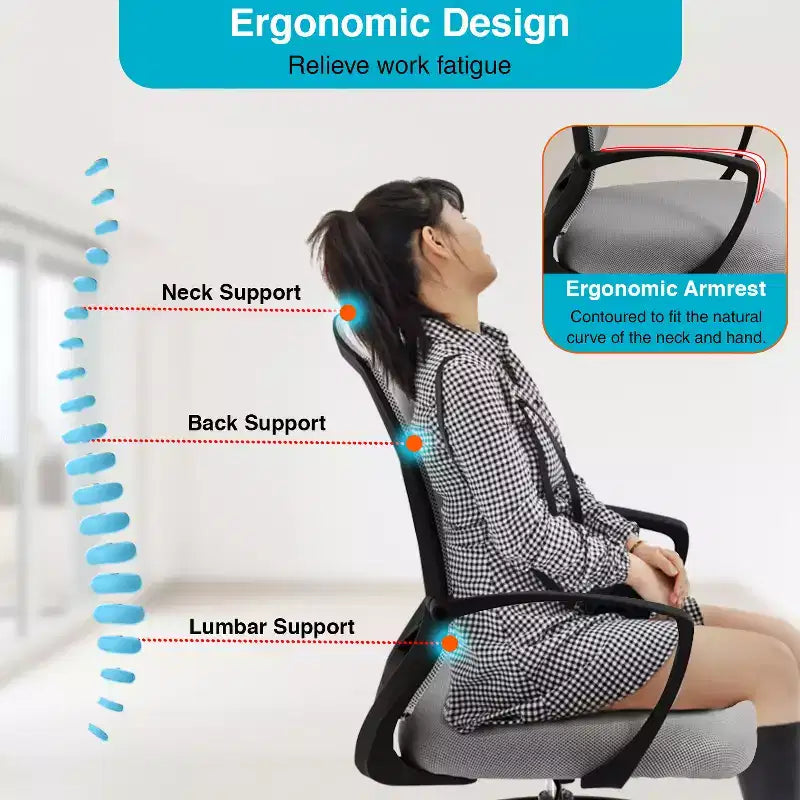 Drafting Chair Tall Office Chair with Adjustable Height Breathable Mesh Back
