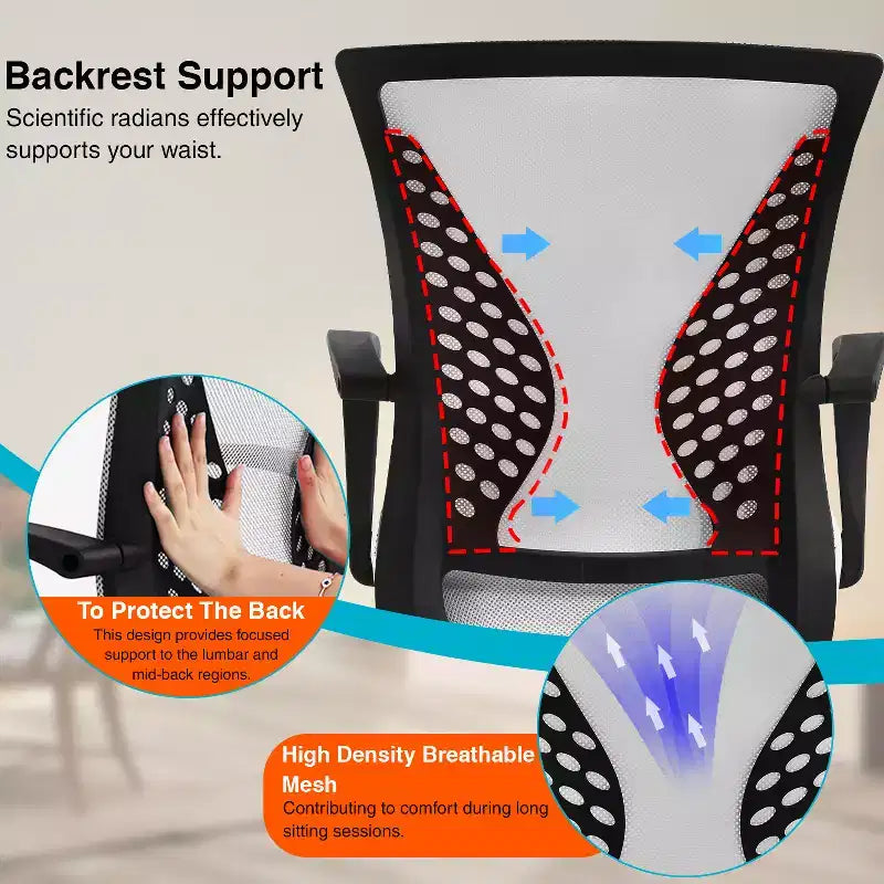 Drafting Chair Tall Office Chair with Adjustable Height Breathable Mesh Back