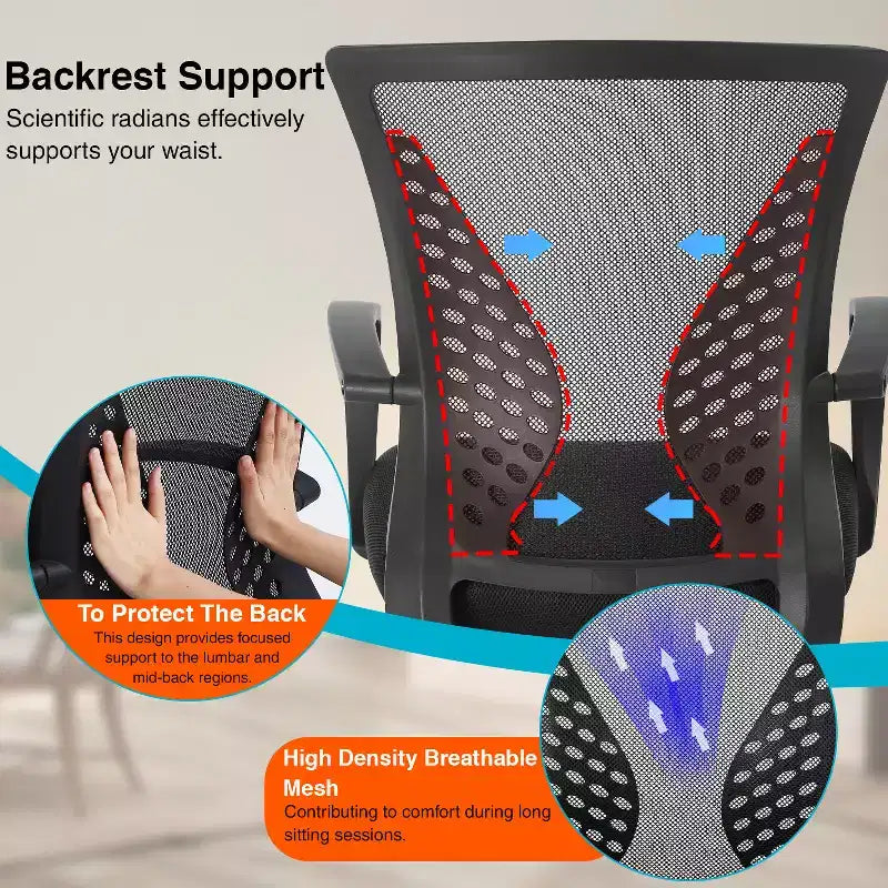 Drafting Chair Tall Office Chair with Adjustable Height Breathable Mesh Back