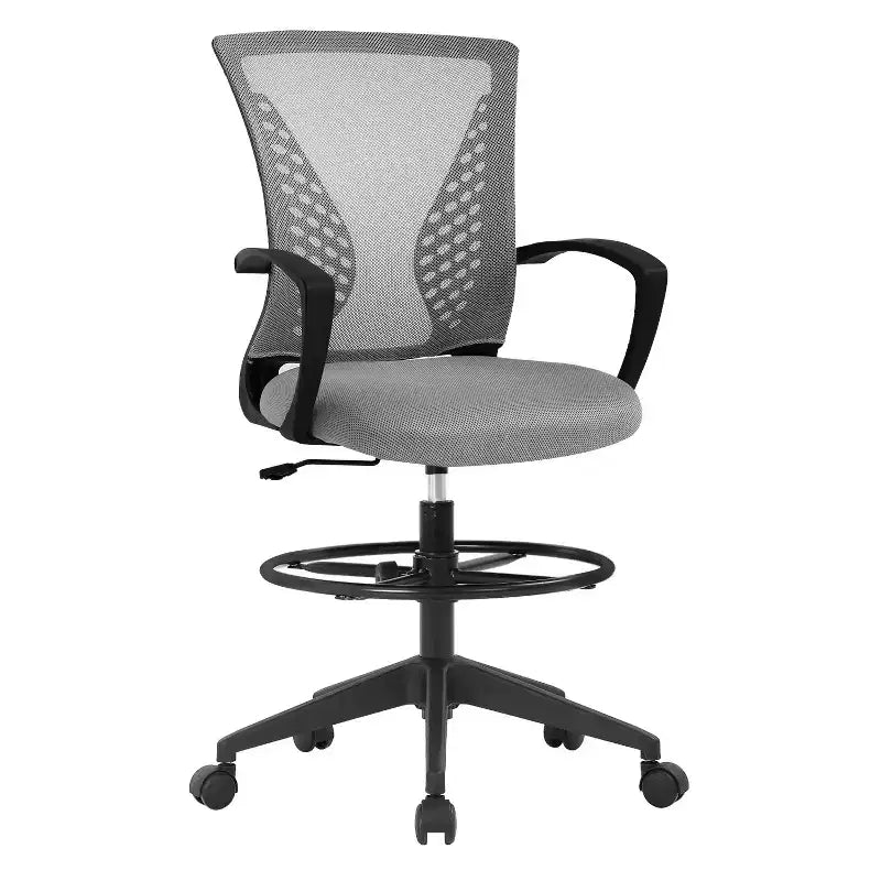 Drafting Chair Tall Office Chair with Adjustable Height Breathable Mesh Back