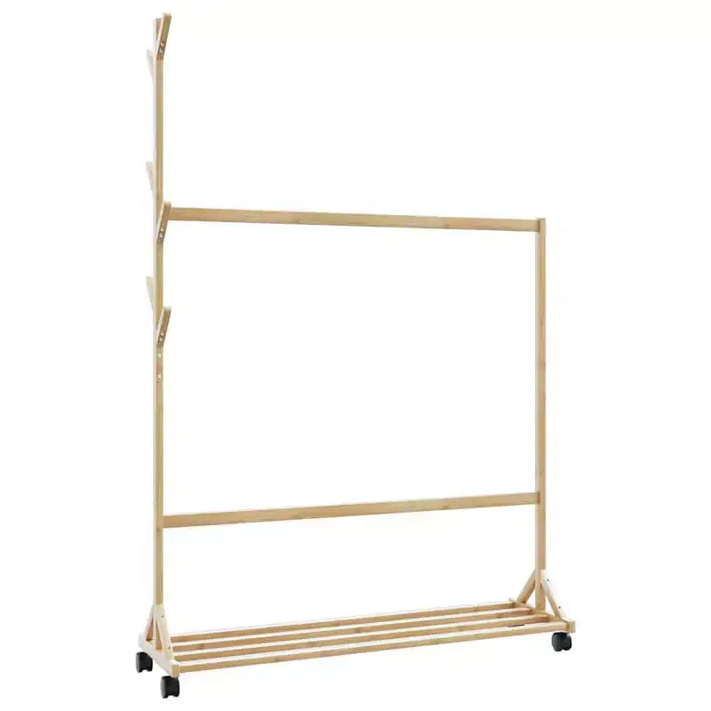 Clothes Rack Bamboo Medium Bamboo Clothes Rack Rectangular