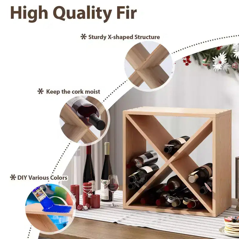 24 Bottle Stackable Wine Rack, Set of 2
