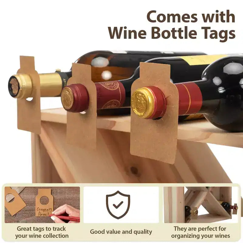 24 Bottle Stackable Wine Rack, Set of 2
