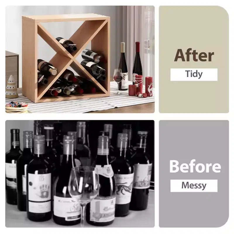 24 Bottle Stackable Wine Rack, Set of 2