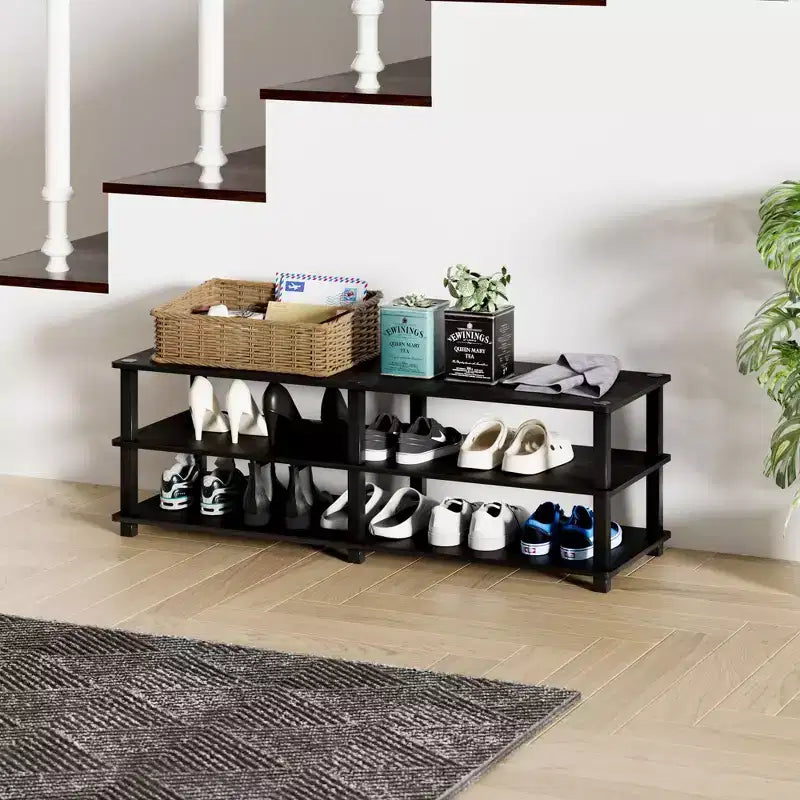 3 Tier Shoe Rack Storage Organizer for Closet Entryway Holds 15 Pairs Easy to Assemble