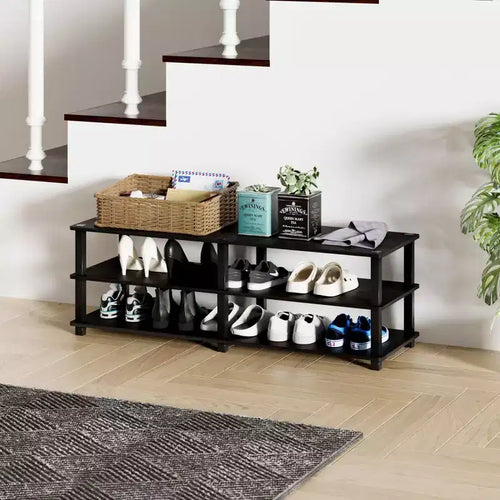 3 Tier Shoe Rack Storage Organizer for Closet Entryway Holds 15 Pairs Easy to Assemble