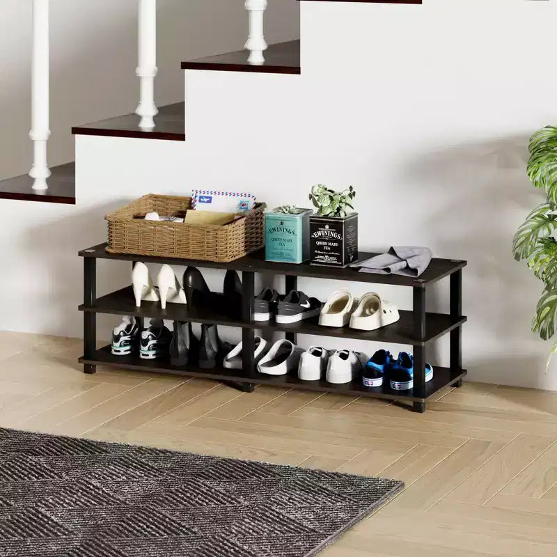 3 Tier Shoe Rack Storage Organizer for Closet Entryway Holds 15 Pairs Easy to Assemble