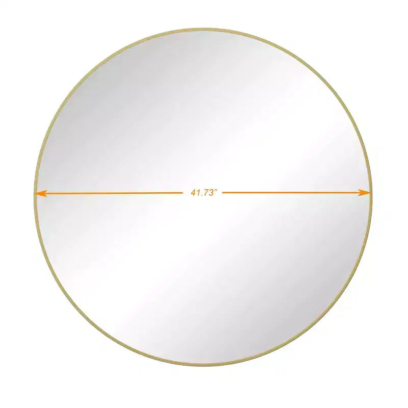 42 Wall Mounted Circular Mirror Metal Framed Mirror