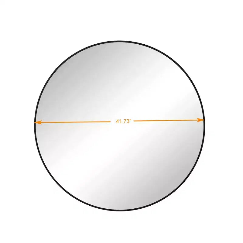 42 Wall Mounted Circular Mirror Metal Framed Mirror