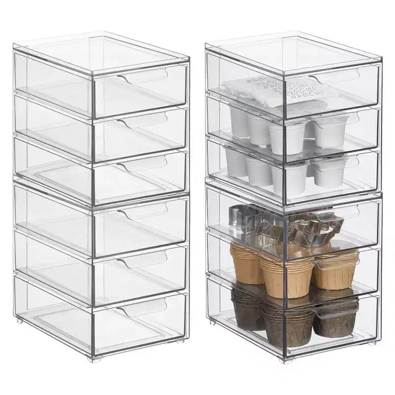 3-Drawer Stackable Organizer for Kitchen or Pantry