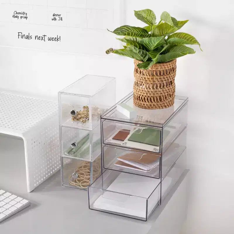 3-Drawer Stackable Organizer for Kitchen or Pantry