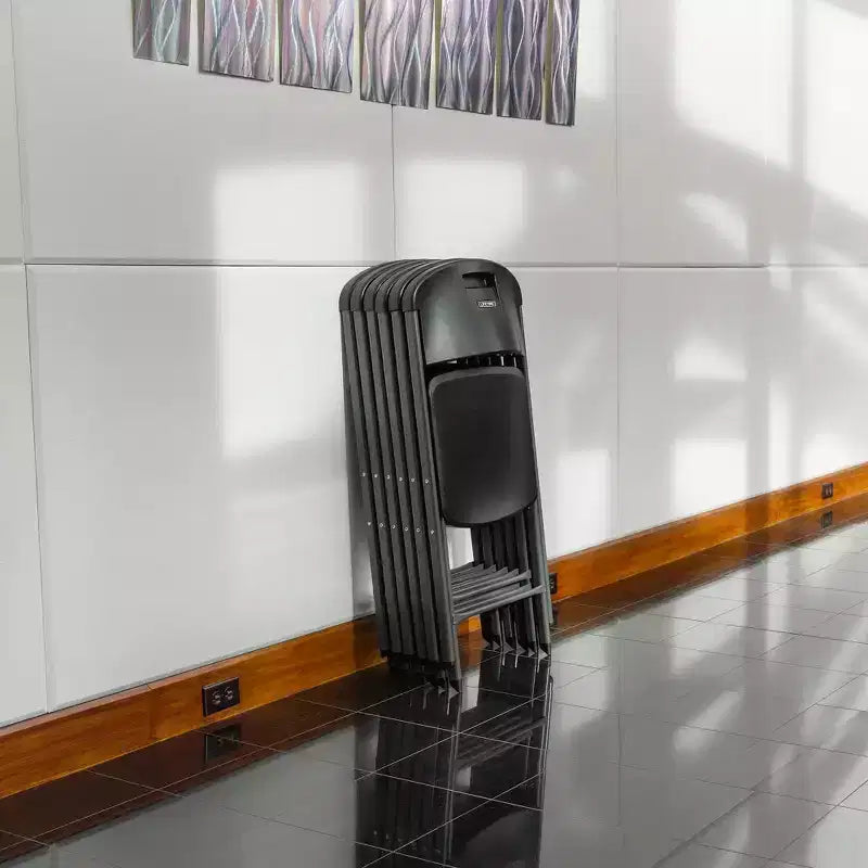 Chaise pliante de qualité commerciale avec cadre en U, lot de 4, couleurs assorties