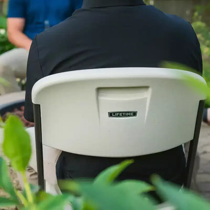 Chaise pliante de qualité commerciale avec cadre en U, lot de 4, couleurs assorties