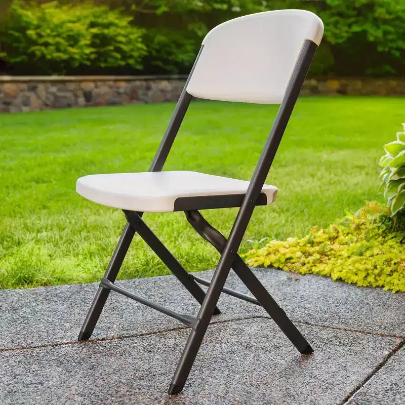 Chaise pliante de qualité commerciale avec cadre en U, lot de 4, couleurs assorties