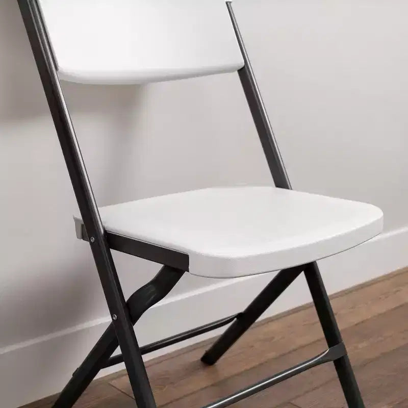 Chaise pliante de qualité commerciale avec cadre en U, lot de 4, couleurs assorties