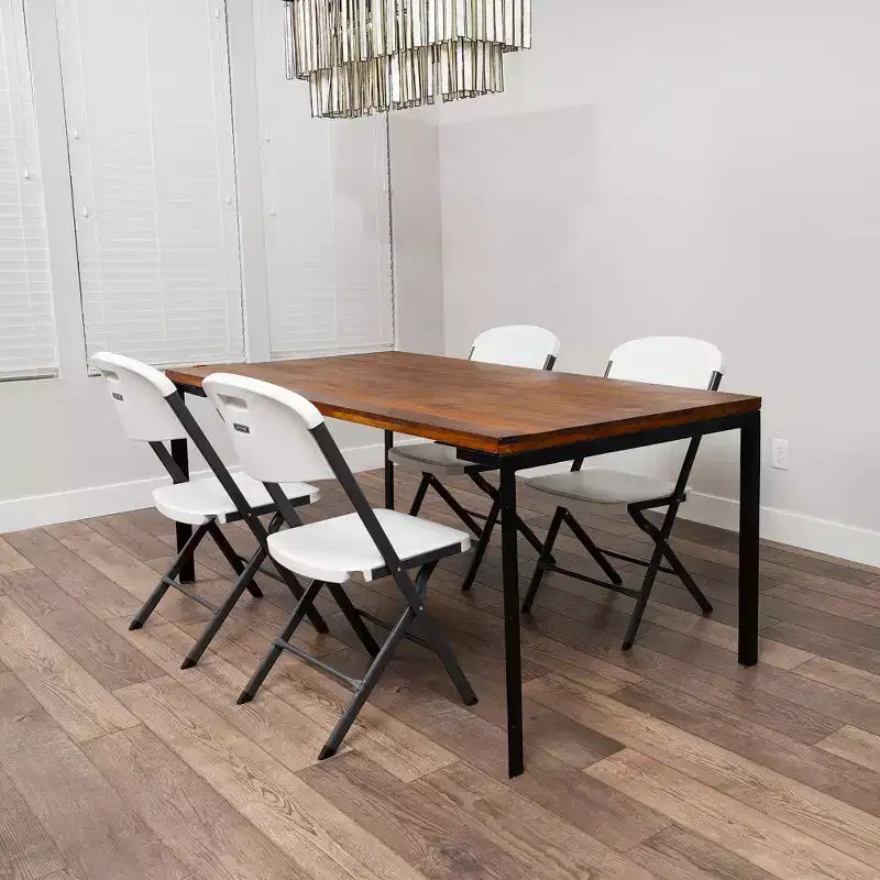 Chaise pliante de qualité commerciale avec cadre en U, lot de 4, couleurs assorties