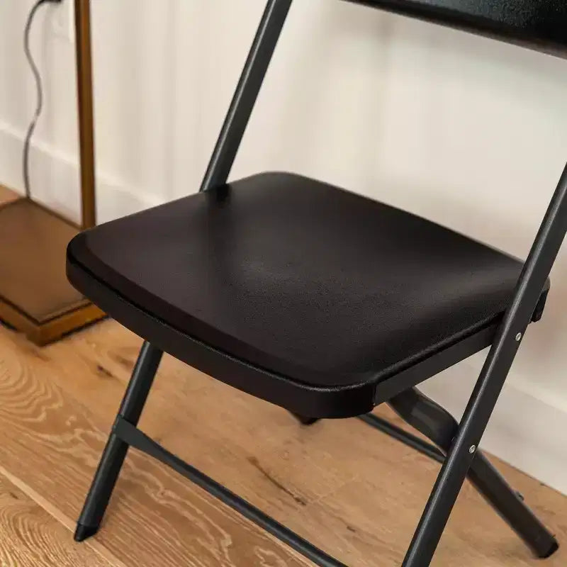 Chaise pliante de qualité commerciale avec cadre en U, lot de 4, couleurs assorties