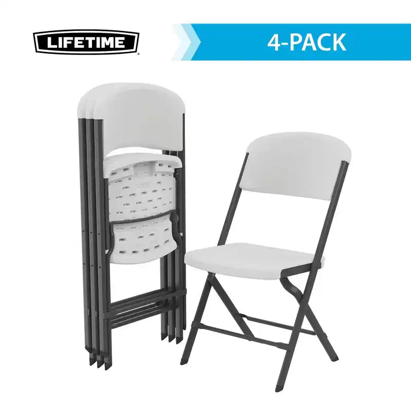 Commercial Grade Folding Chair with Bypass Frame, 4-Pack, Assorted Colors