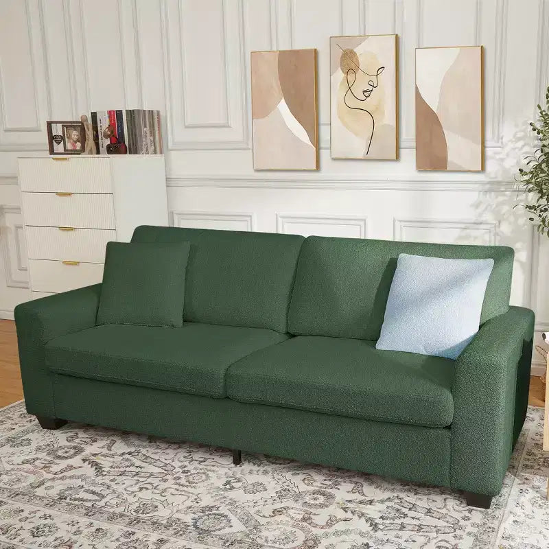 83'' Modern Sofa Deep Seat Couch with Wide Armrests, Washable Cover & Plush Cloud Comfortgrey