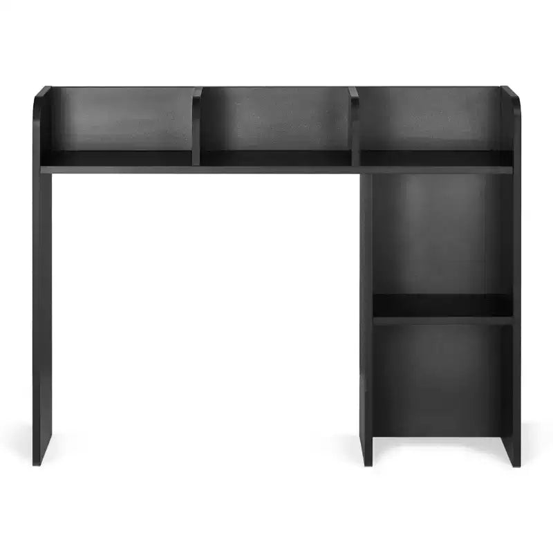 VEVOR Desktop Bookshelf, 2-Tier Desktop Storage Organizer, 37.2 x 9.5 x 28.9 Office Storage Rack Wood Display Shelf, Black