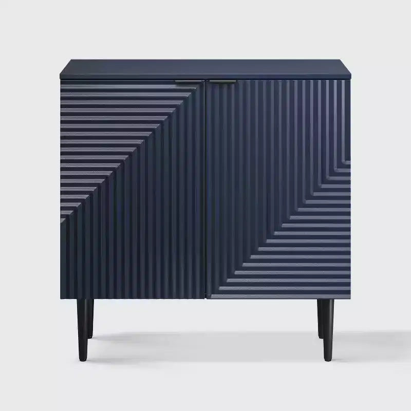 Burkart 2 - Door Fluted Accent Cabinet with Adjustable Shelves