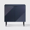 Burkart 2 - Door Fluted Accent Cabinet with Adjustable Shelves