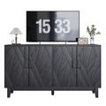 CLIHOME Modern Style Buffet Cabinet, Storage Side Cabinet Buffet Cabinet, Medieval Modern Multifunctional Decorative Cabinet, Black