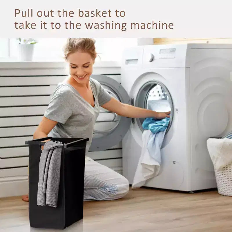 Large Capacity Laundry Hamper with Adjustable Shelf  2/3/4 Removable Pull-Out Oxford Baskets  Divided Laundry Sorter for Bathroom, Bedroom, Dorm
