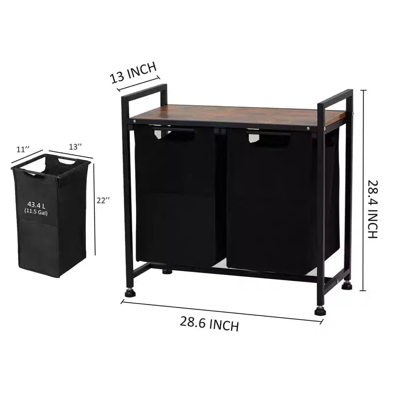 Large Capacity Laundry Hamper with Adjustable Shelf  2/3/4 Removable Pull-Out Oxford Baskets  Divided Laundry Sorter for Bathroom, Bedroom, Dorm