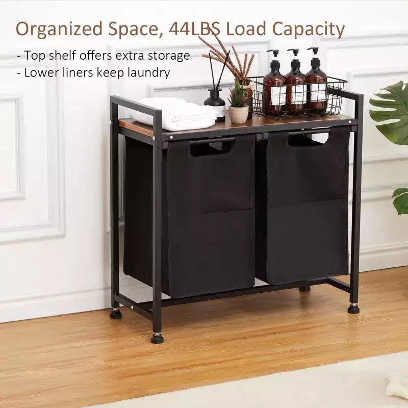 Large Capacity Laundry Hamper with Adjustable Shelf  2/3/4 Removable Pull-Out Oxford Baskets  Divided Laundry Sorter for Bathroom, Bedroom, Dorm