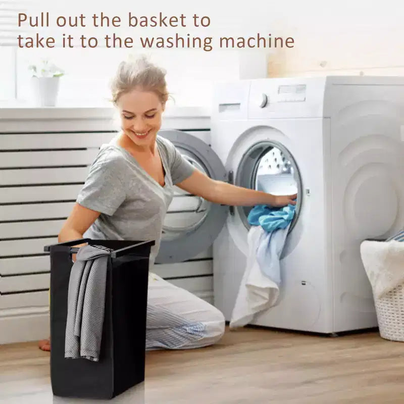 Large Capacity Laundry Hamper with Adjustable Shelf  2/3/4 Removable Pull-Out Oxford Baskets  Divided Laundry Sorter for Bathroom, Bedroom, Dorm