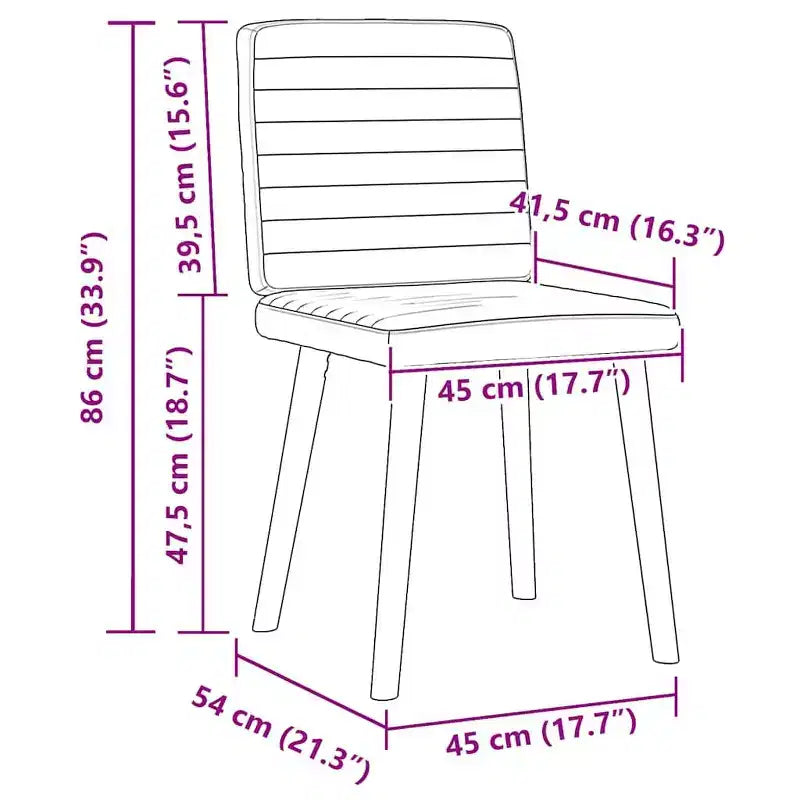 XL Dining Chair Set of 4 Dark Grey