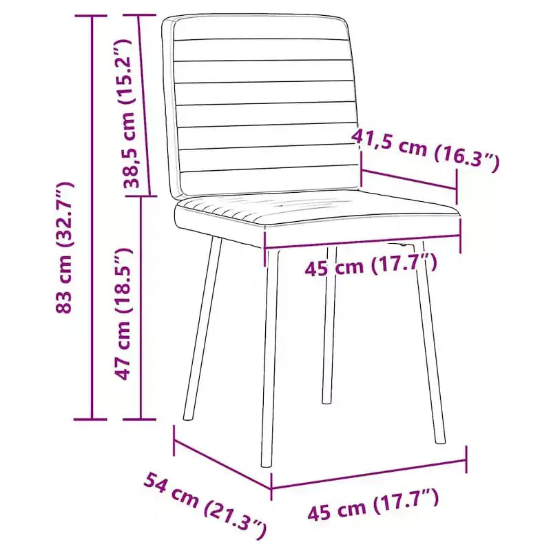 XL Dining Chair Set of 4 Black Velvet (100% polyester), plywood, metal