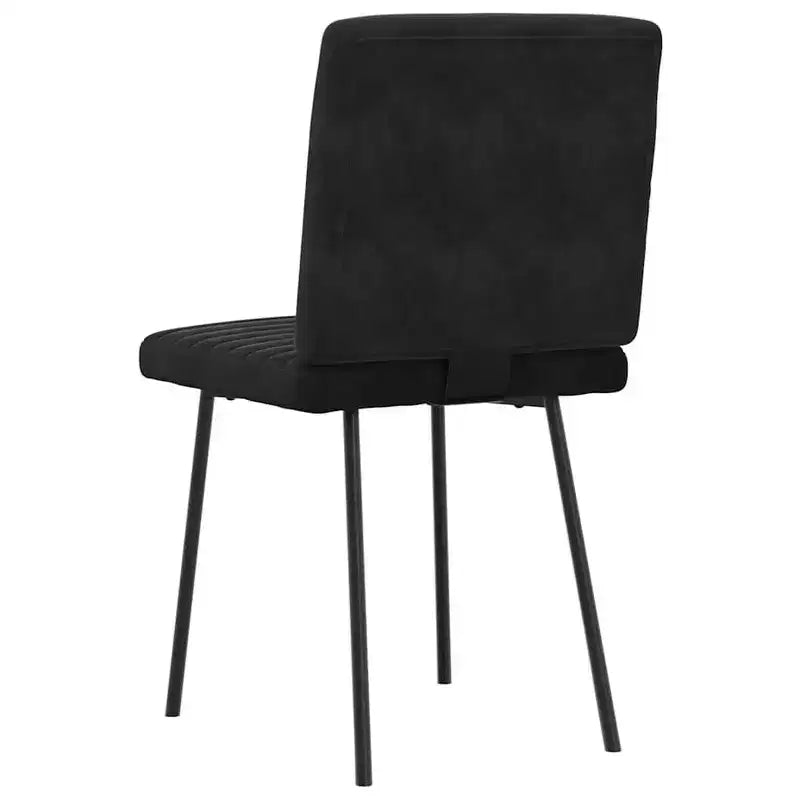 XL Dining Chair Set of 4 Black Velvet (100% polyester), plywood, metal