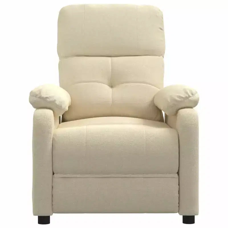 Fauteuil de massage XL en tissu marron, bois, métal, grand