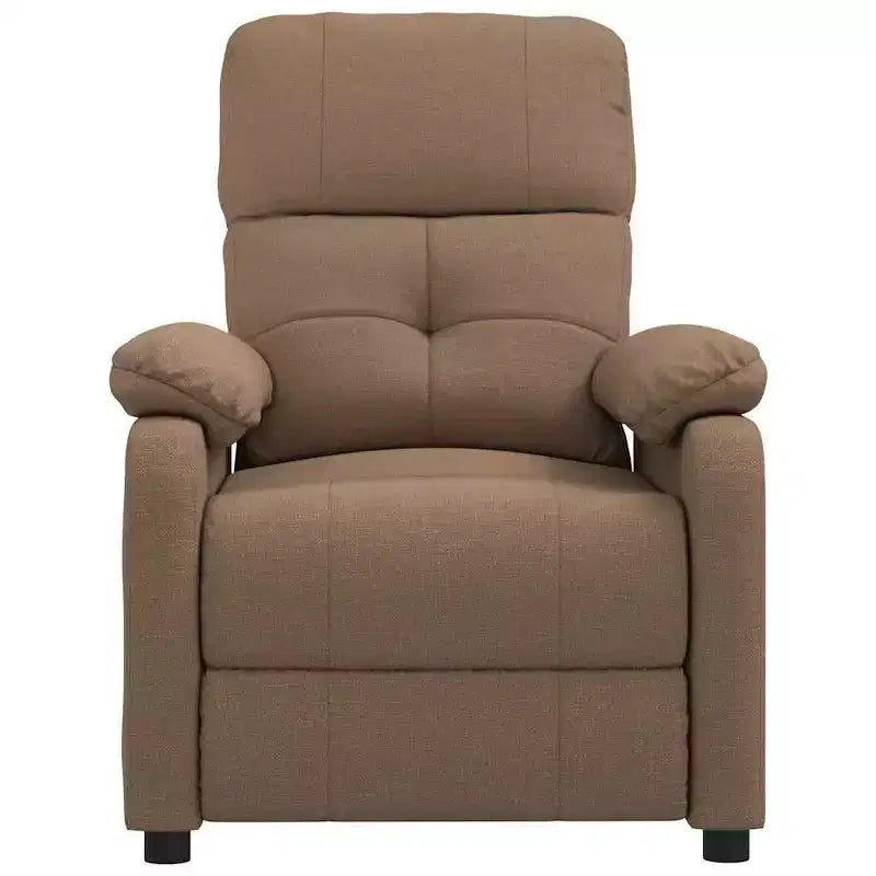Fauteuil de massage XL en tissu marron, bois, métal, grand