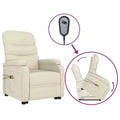 vidaXL Stand up Massage Chair Cream White Faux Leather