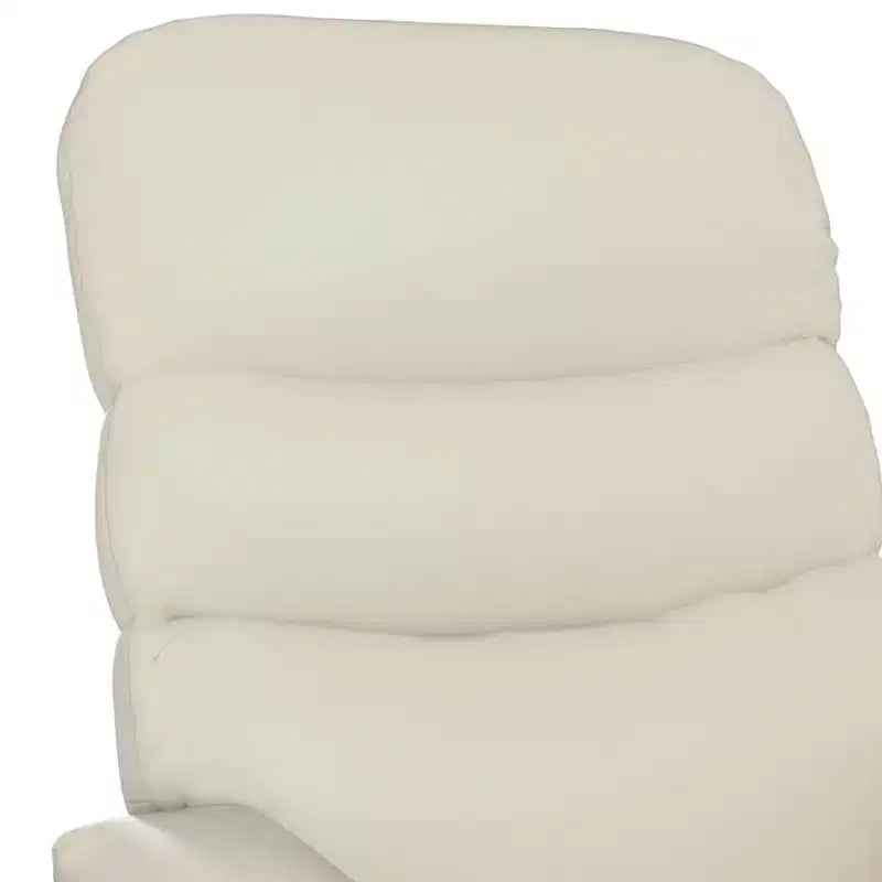 Fauteuil de massage inclinable XL en similicuir blanc crème