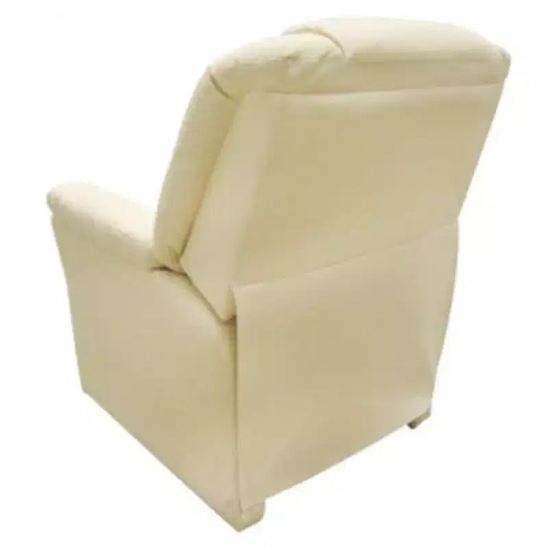 Fauteuil de massage XL en similicuir crème avec repose-pieds réglables standard