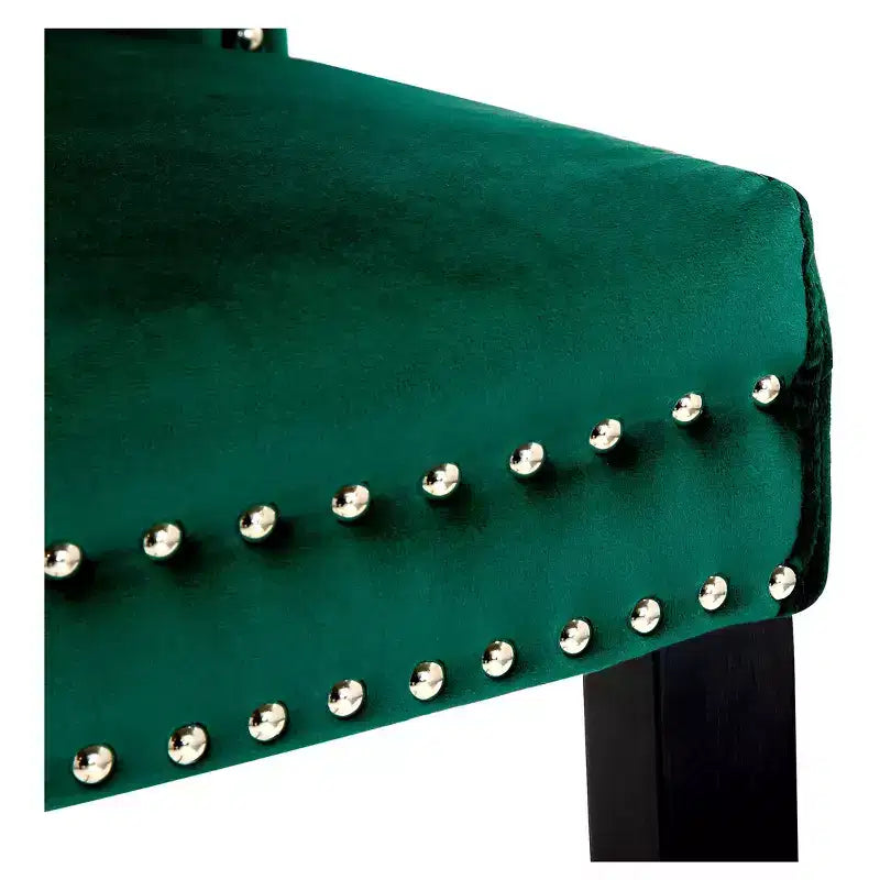 Velvet Upholstered Tufted Dining Chairs (Set of 2)