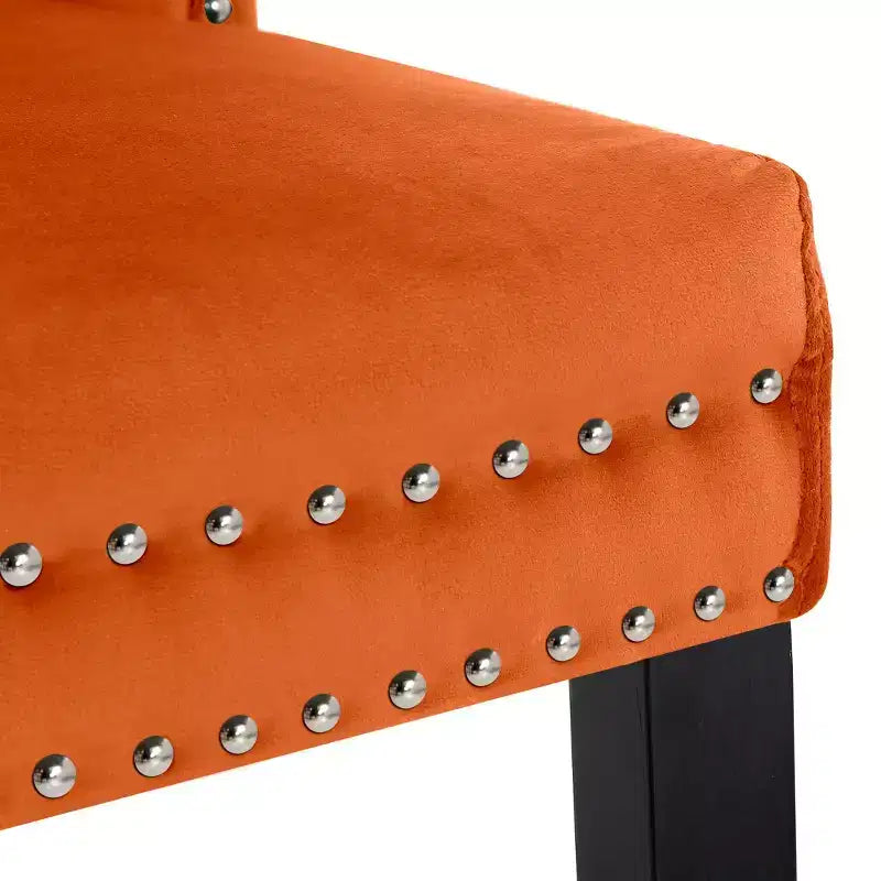 Velvet Upholstered Tufted Dining Chairs (Set of 2)