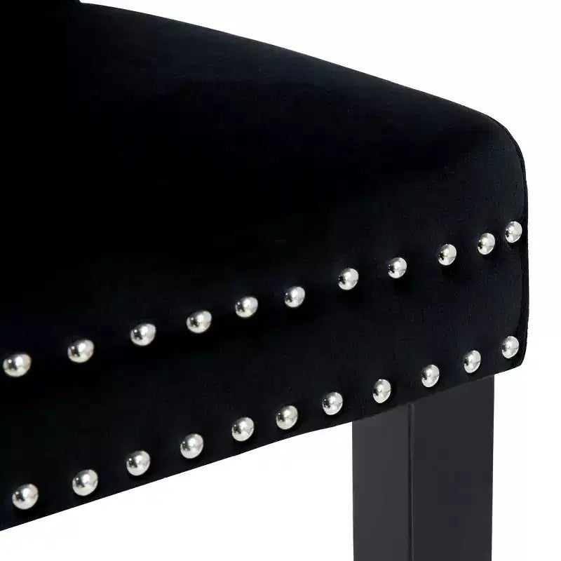 Velvet Upholstered Tufted Dining Chairs (Set of 2)