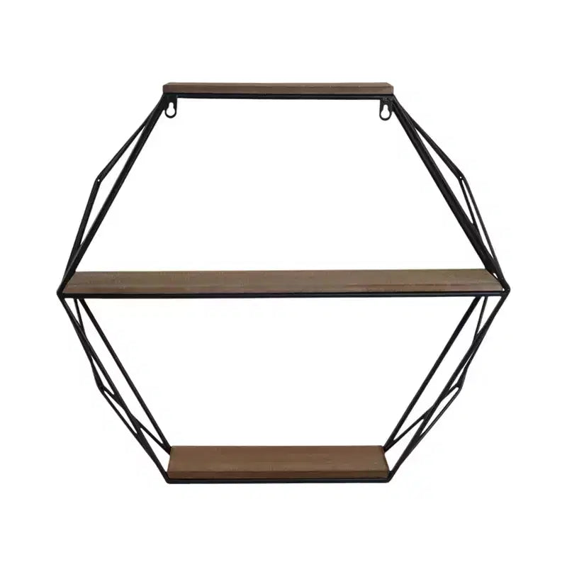 Metal Wood Floating Wall Shelves, Storage and Display, Decorative Wall Shelf Organization