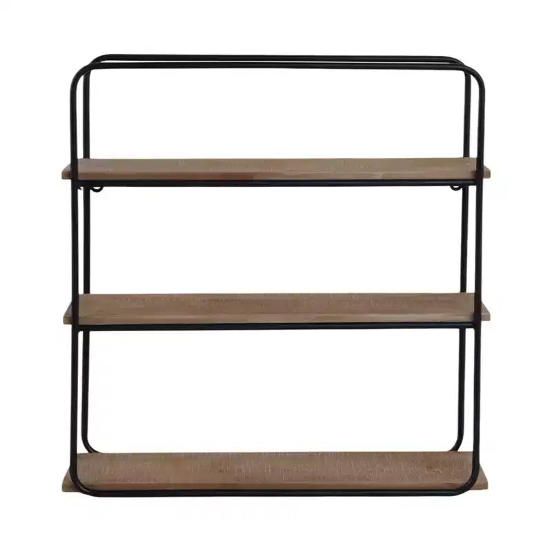 Metal Wood Floating Wall Shelves, Storage and Display, Decorative Wall Shelf Organization