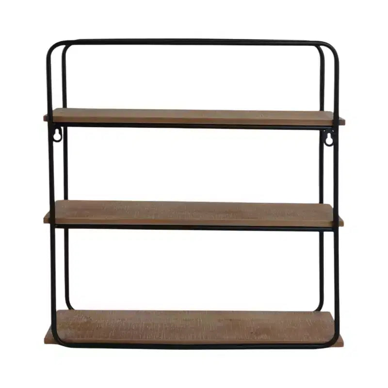 Metal Wood Floating Wall Shelves, Storage and Display, Decorative Wall Shelf Organization