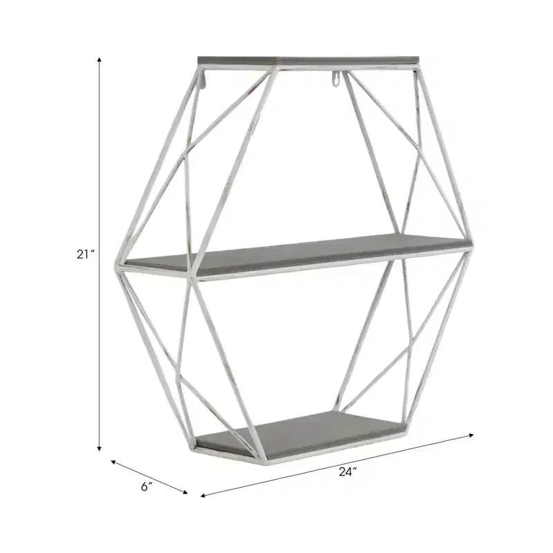 Metal Wood Floating Wall Shelves, Storage and Display, Decorative Wall Shelf Organization