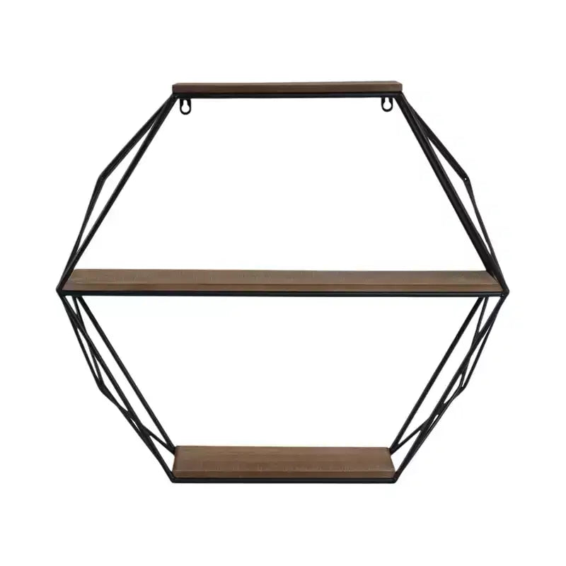 Metal Wood Floating Wall Shelves, Storage and Display, Decorative Wall Shelf Organization