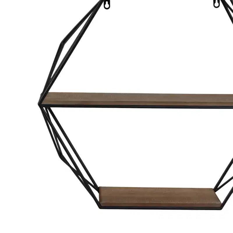Metal Wood Floating Wall Shelves, Storage and Display, Decorative Wall Shelf Organization